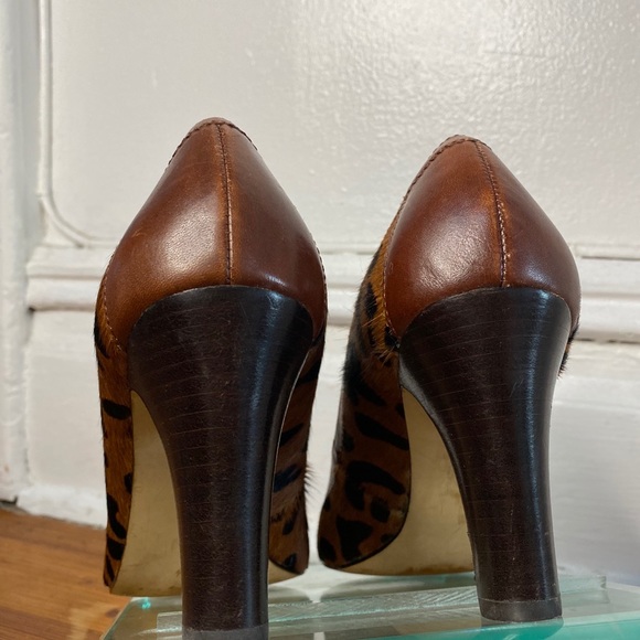 Franco Sarto Pony Hair Animal Print Pumps - Picture 3 of 8